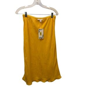 Chelsea & Violet Vibrant Yellow Midi Skirt